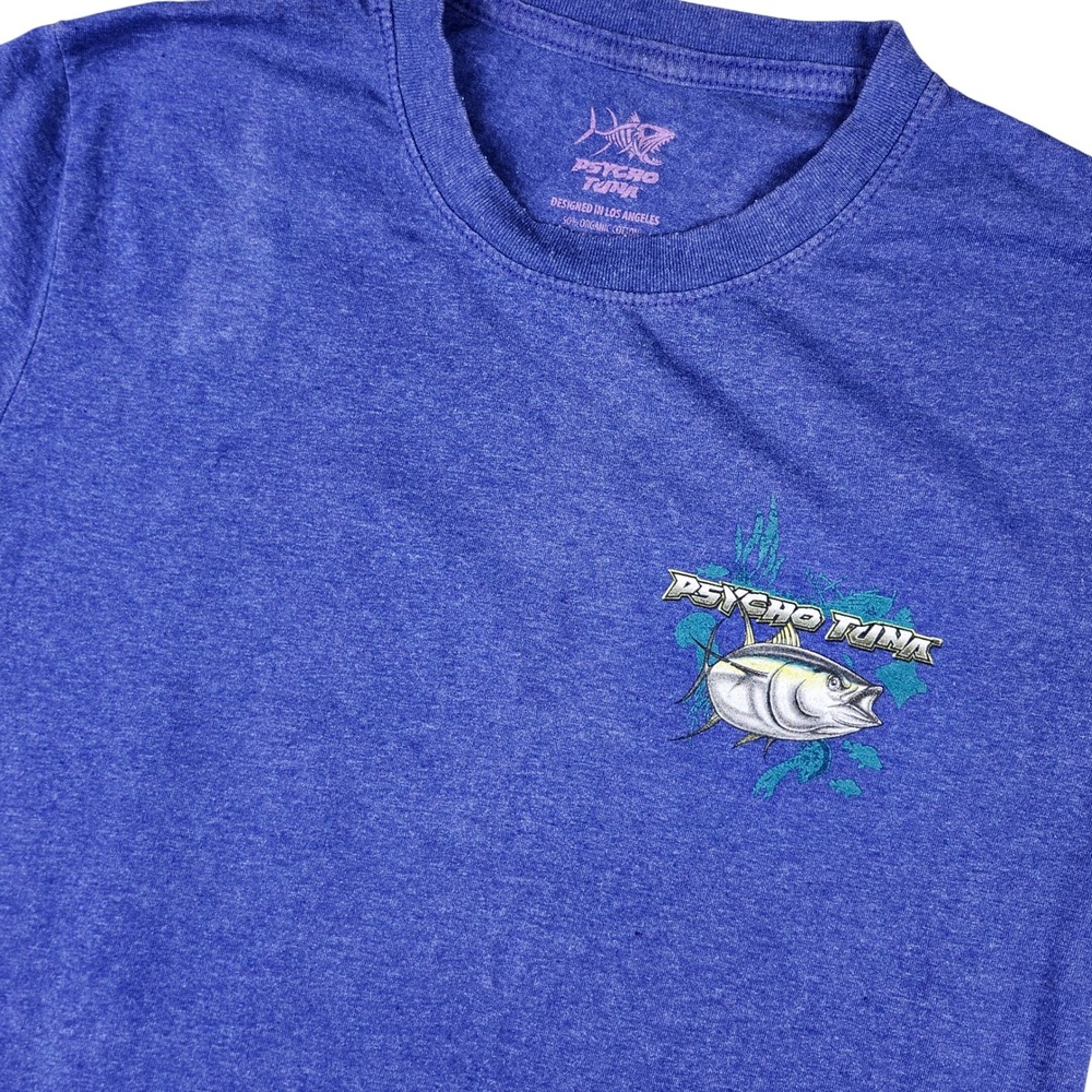 Psycho Tuna T-Shirt Small Purple Blue Mermaid Graphic Tee Skate Y2K‎ Streetwear
